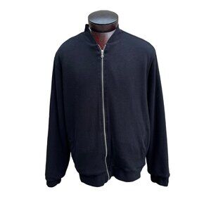 Velvet By Graham & Spencer Black Sherpa Lined Bomber Jacket Mens Size 2X Neutral